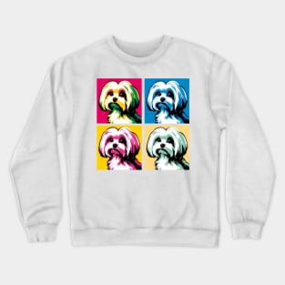 Maltese Pop Art - Dog Lover Gifts Crewneck Sweatshirt